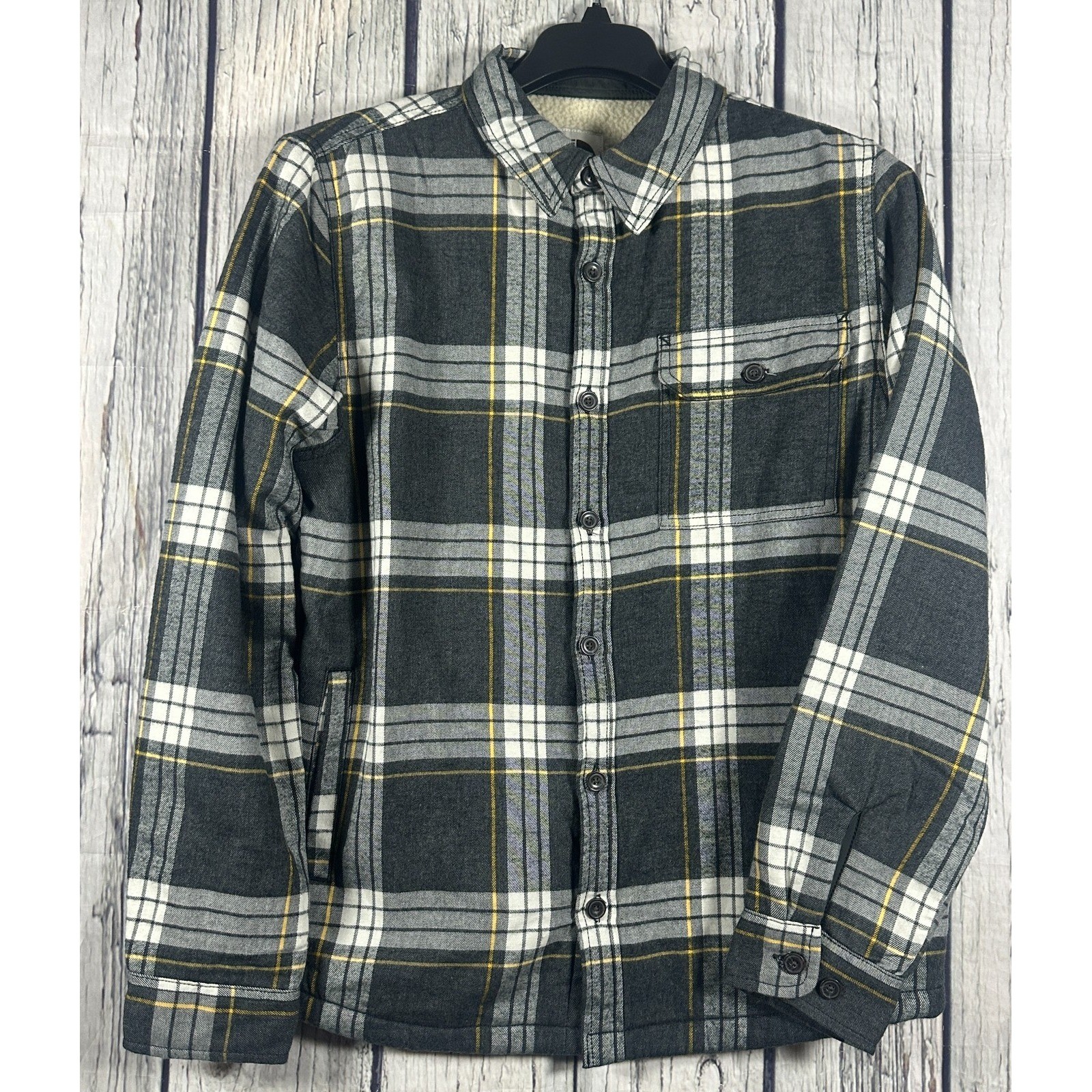 The North Face Campshire Shirt Jacket Full Snap Fleece Lined Plaid Men’s Medium
