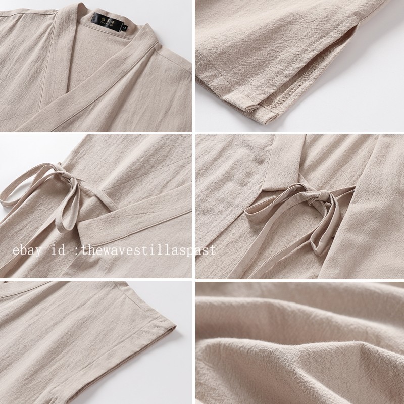 Traditional Chinese Clothing Hanfu Vest Cotton Sleeveless Kimono Tank Tops M-9XL