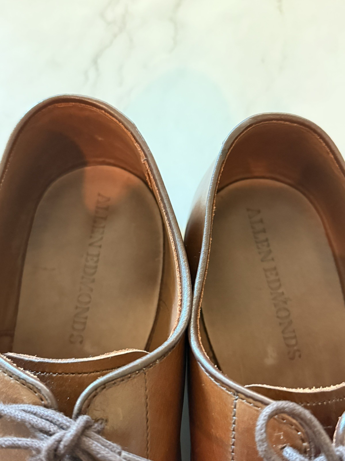 ALLEN EDMONDS Park Avenue Cap-Toe Oxfords 14 EEE Brown Leather Dress Shoes 2179