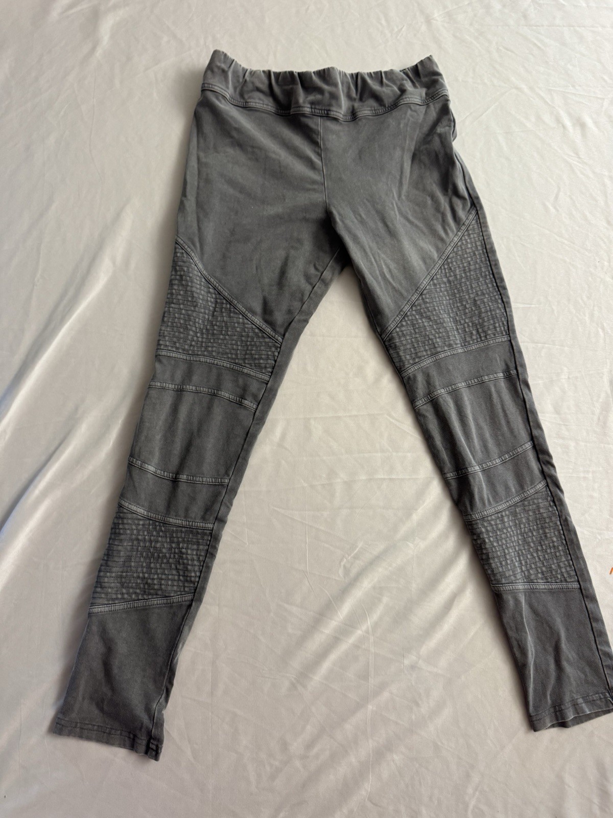 Sundance Gray Ankle Leggings Women’s M Yoga Athleisure Elastic Waist Stretch