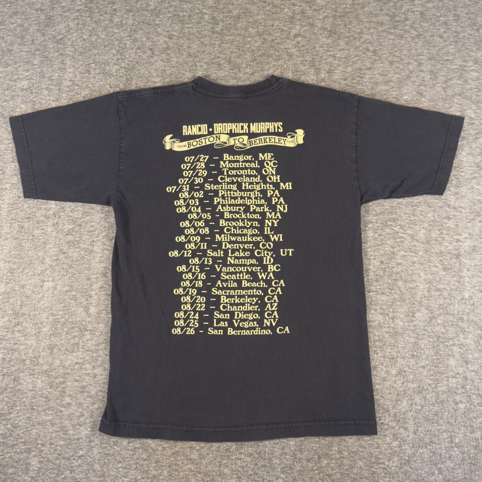 Rancid Dropkick Murphys Shirt Mens Medium From Boston to Berkeley Tour 2017