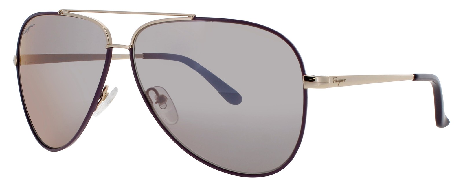 SALVATORE FERRAGAMO SF SF131S 736 Sunglasses GOLD Frame GREY GRADIENT Lens 60 mm