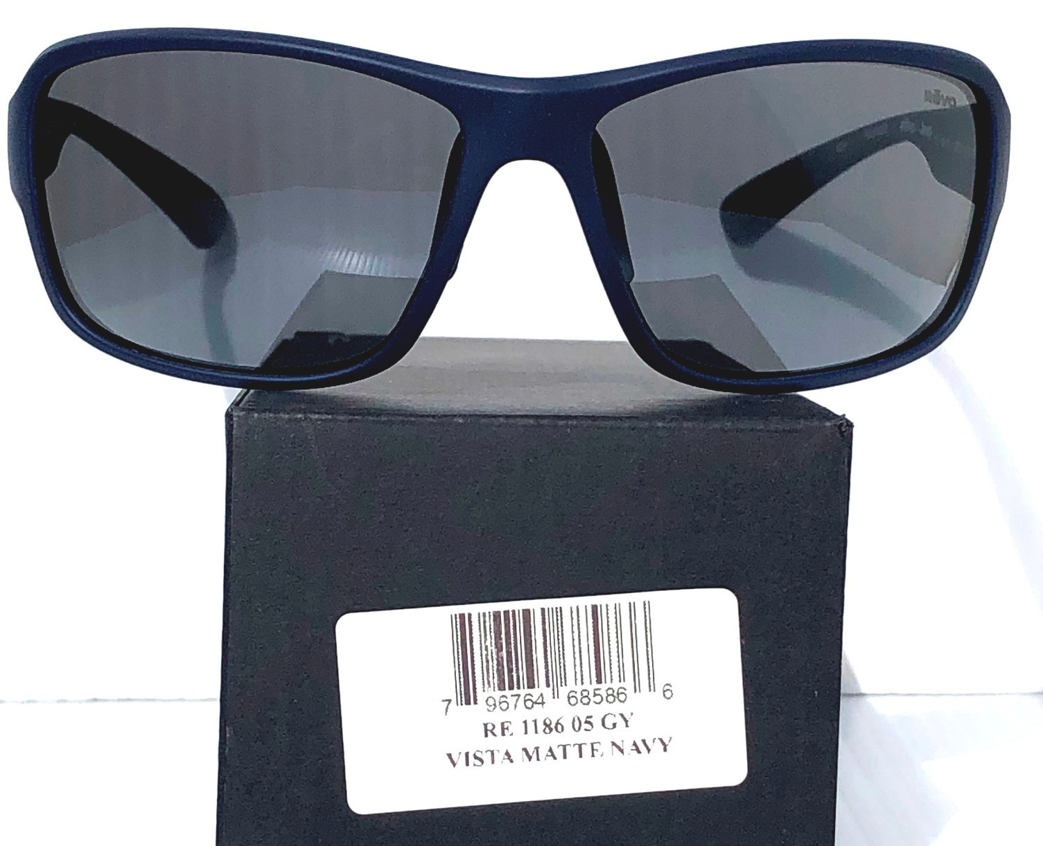 REVO VISTA Matte Blue Navy POLARIZED Grey Lens Sunglass 1186 05 GY