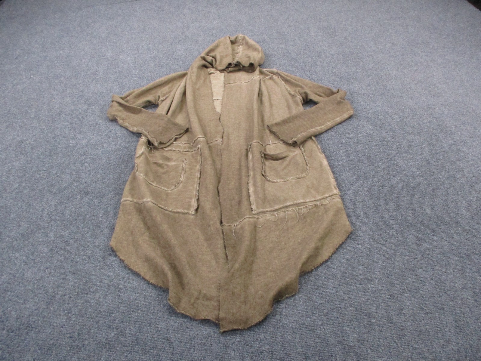 Pete Greta Johnny Was Wrap Cardigan Womens S Beige Open Front Sweater Hooded