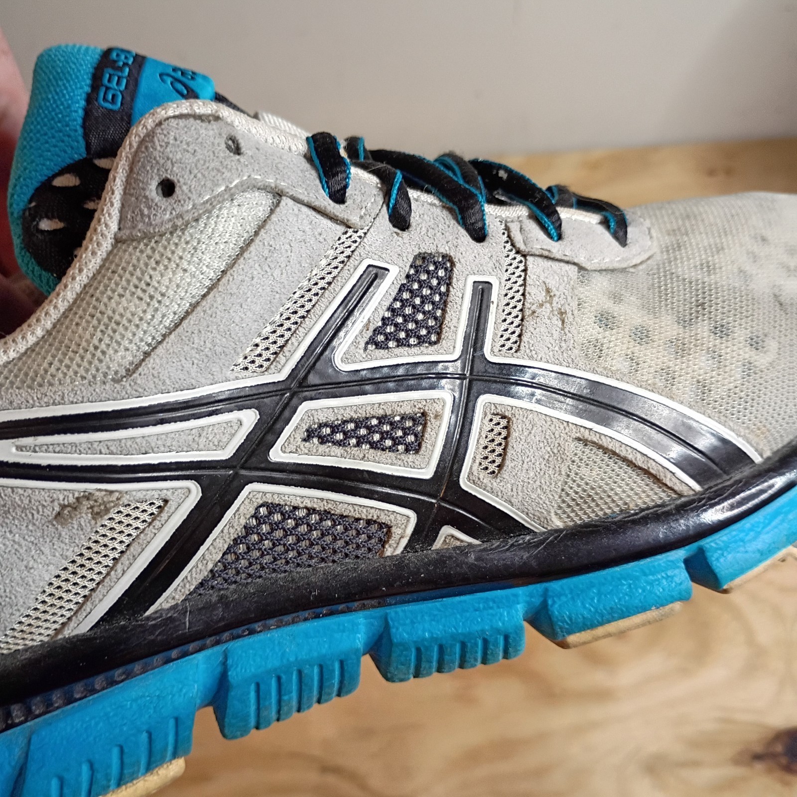 ASICS GEL-BLUR33 T1H3N Running Shoes Men’s US 9.5 EUR 43.5 27.5 CM Gray Blue