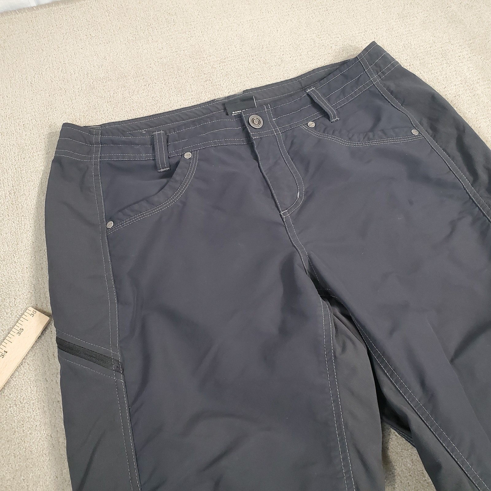 Kuhl Convertible Pants Womens 12 Reg Black Lightweight Hiking Climbing Gorpcore*