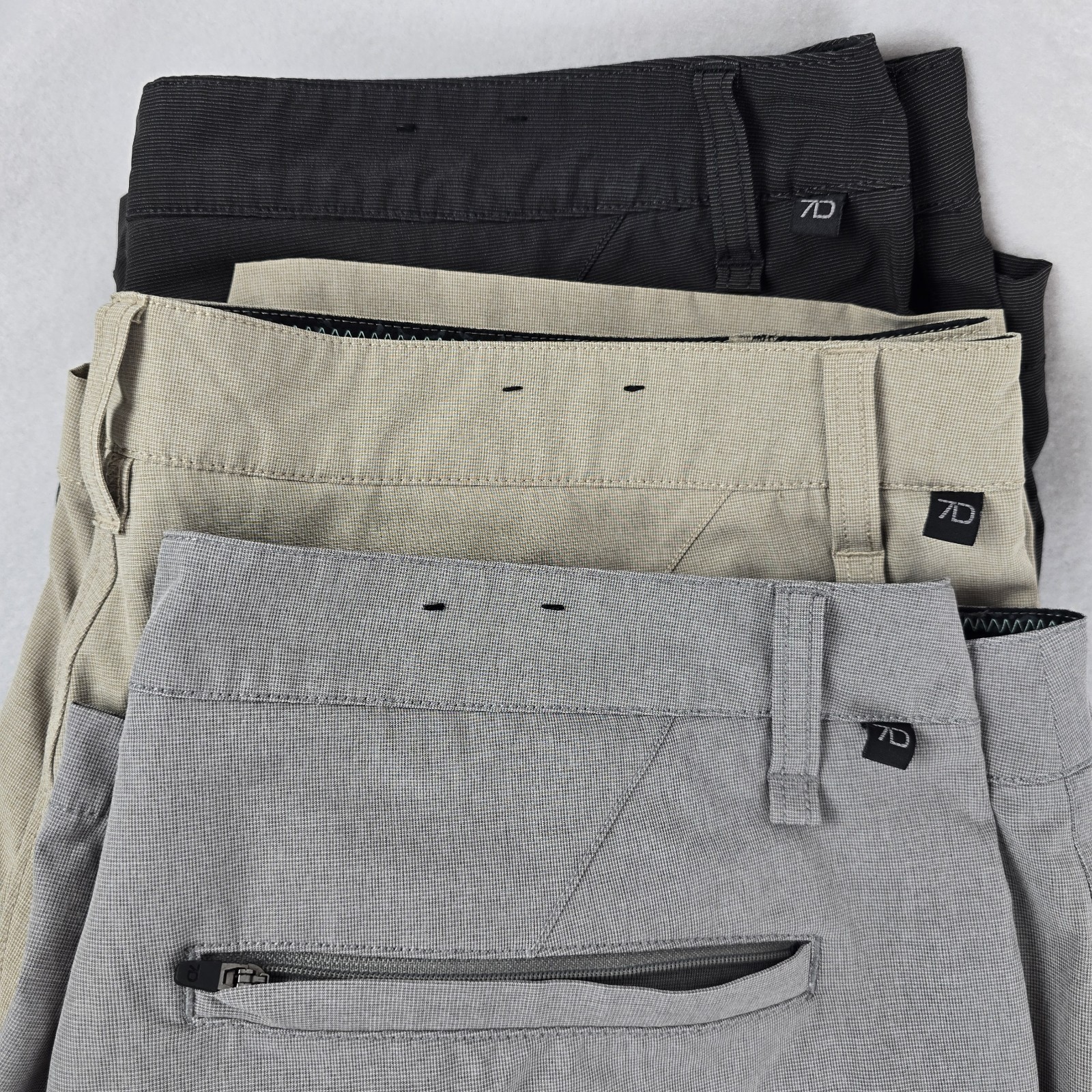 7D 7Diamonds Momentum Performance Shorts 34 Stretch Chino Quick Dry Bundle Lot