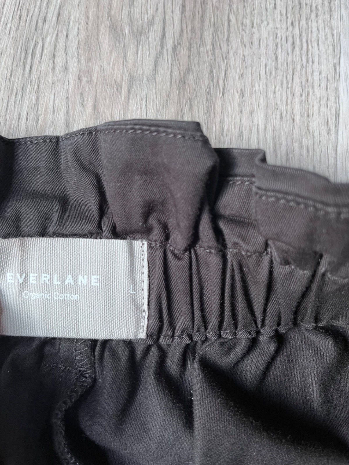 Everlane The Paperbag Pant Organic Cotton Wide Leg High Rise Black L