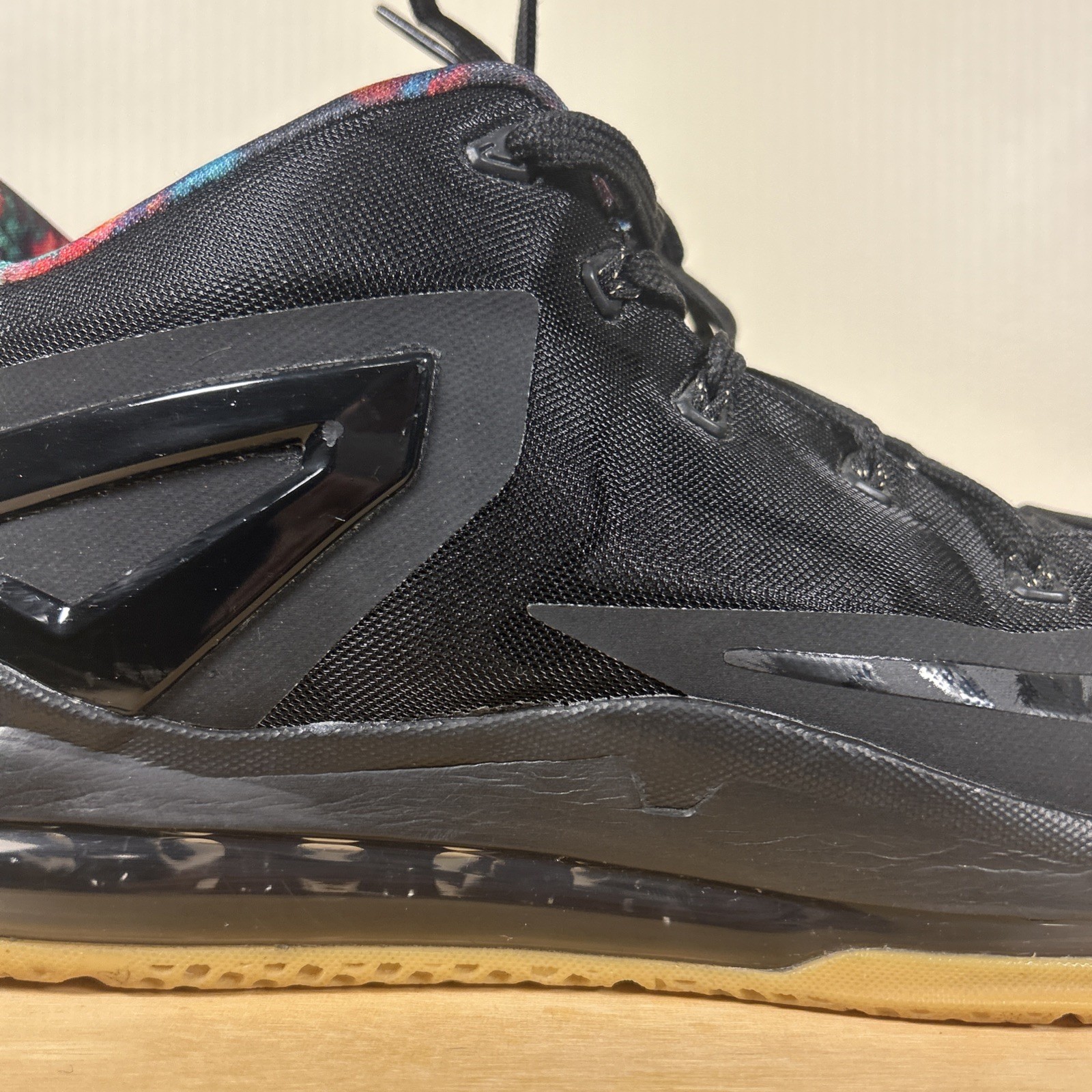 Size 10 – Nike Max LeBron 11 Low Gum Black Leather (642849-078) w/ Original Box