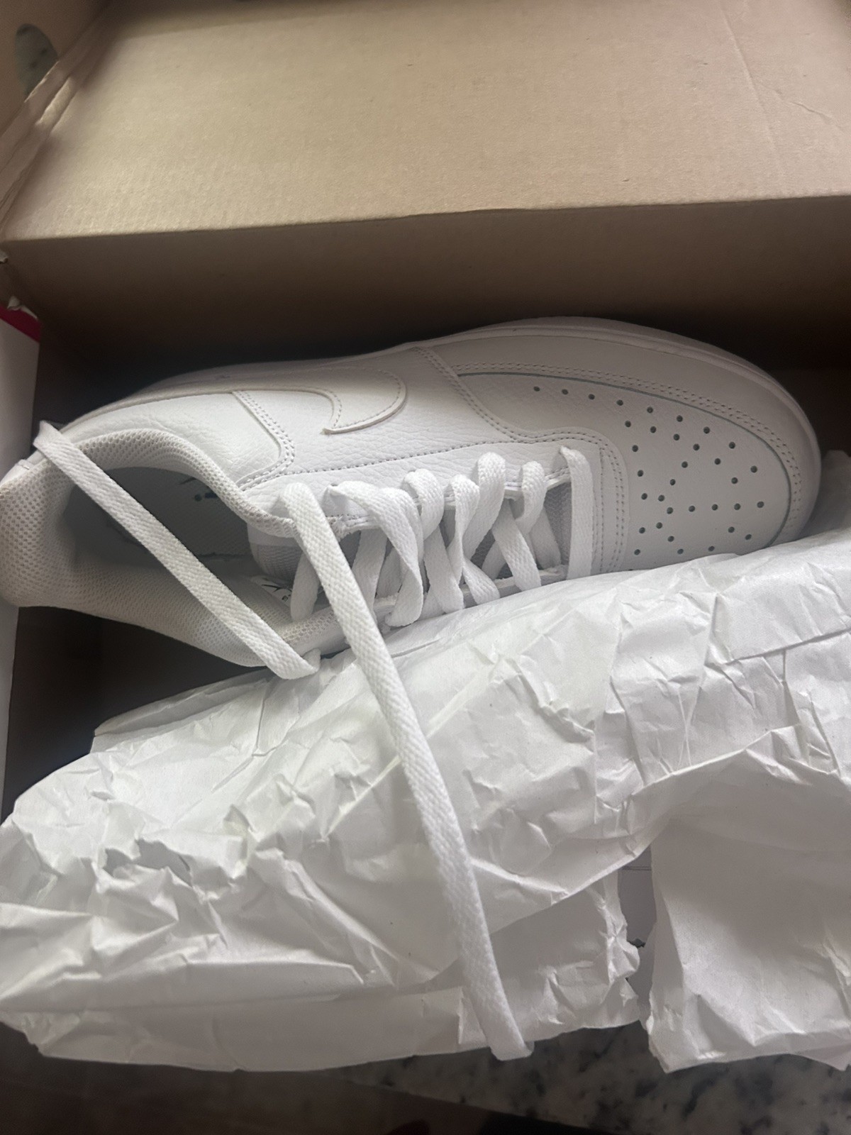 Size9- Nike Court Vision Low Triple White