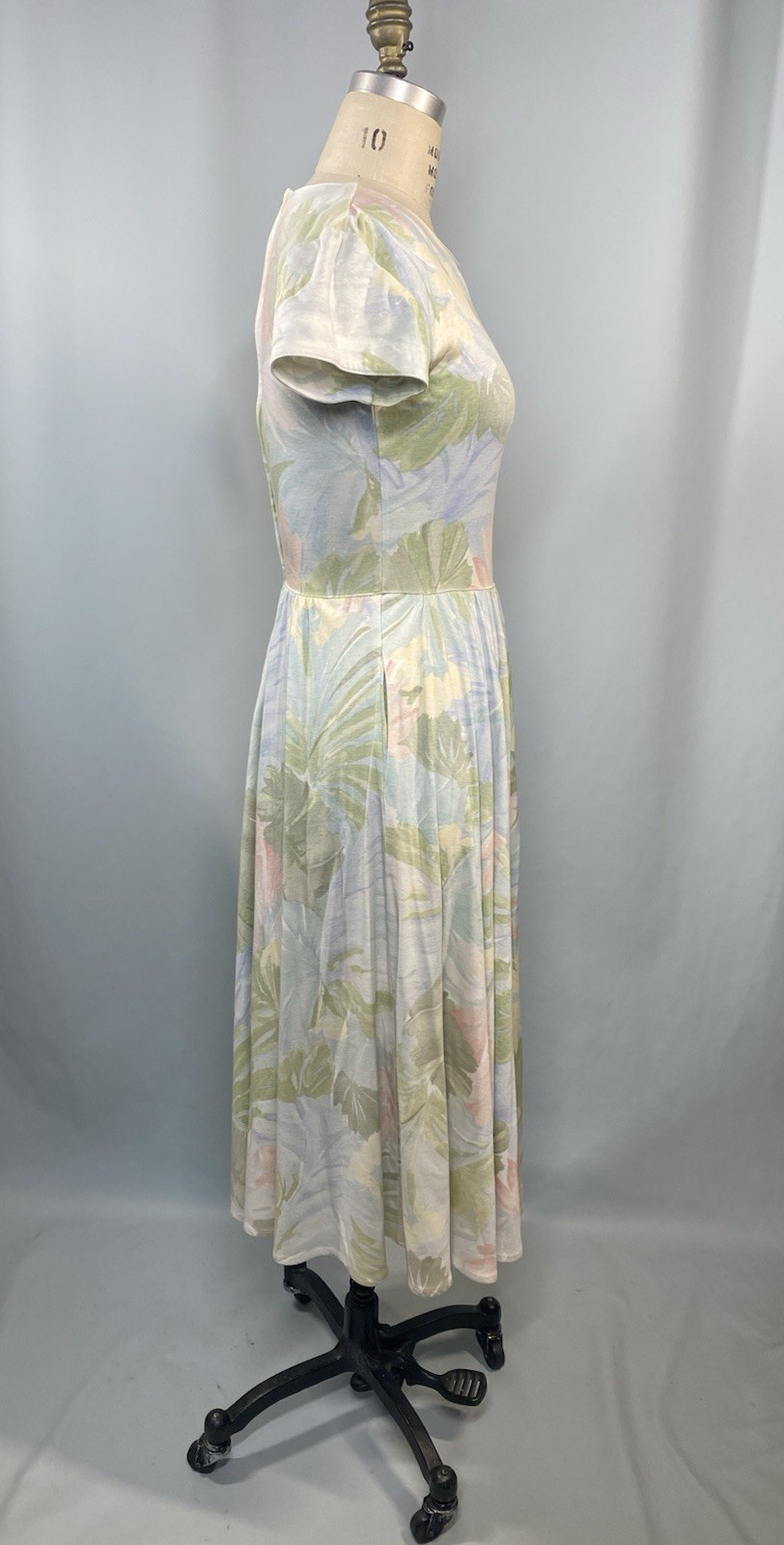 Vintage Dress SIZE SMALL floral long classic 80s 90s CAROL ANDERSON pastel