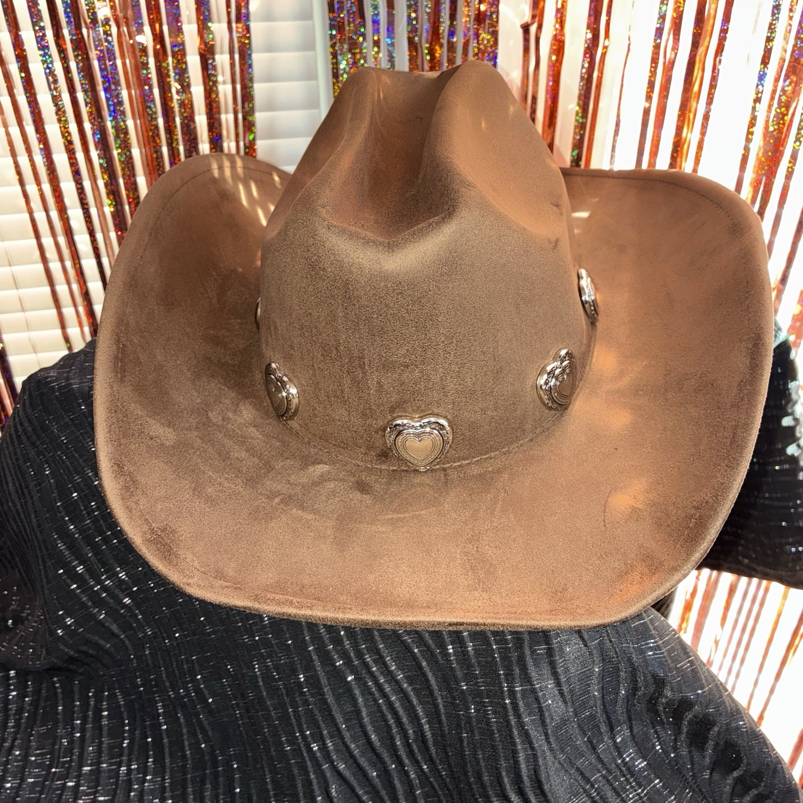Faux Suede Cowboy Hat Brown Brand New Fashion Nova One Size