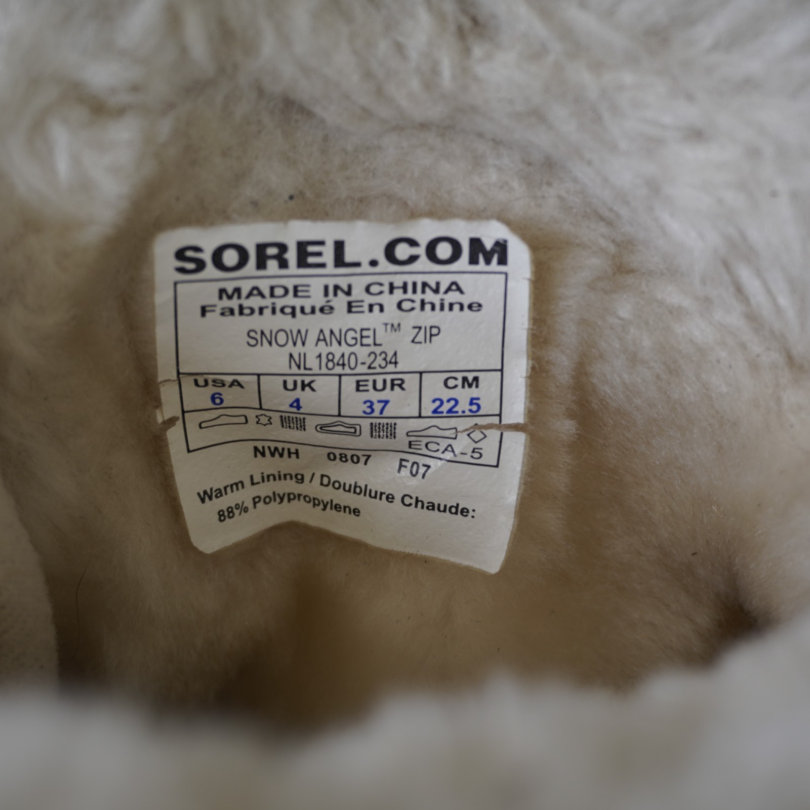 SOREL Snow Angel Zip Winter Boots Womens 6 Suede Waterproof Fur Insulated Brown