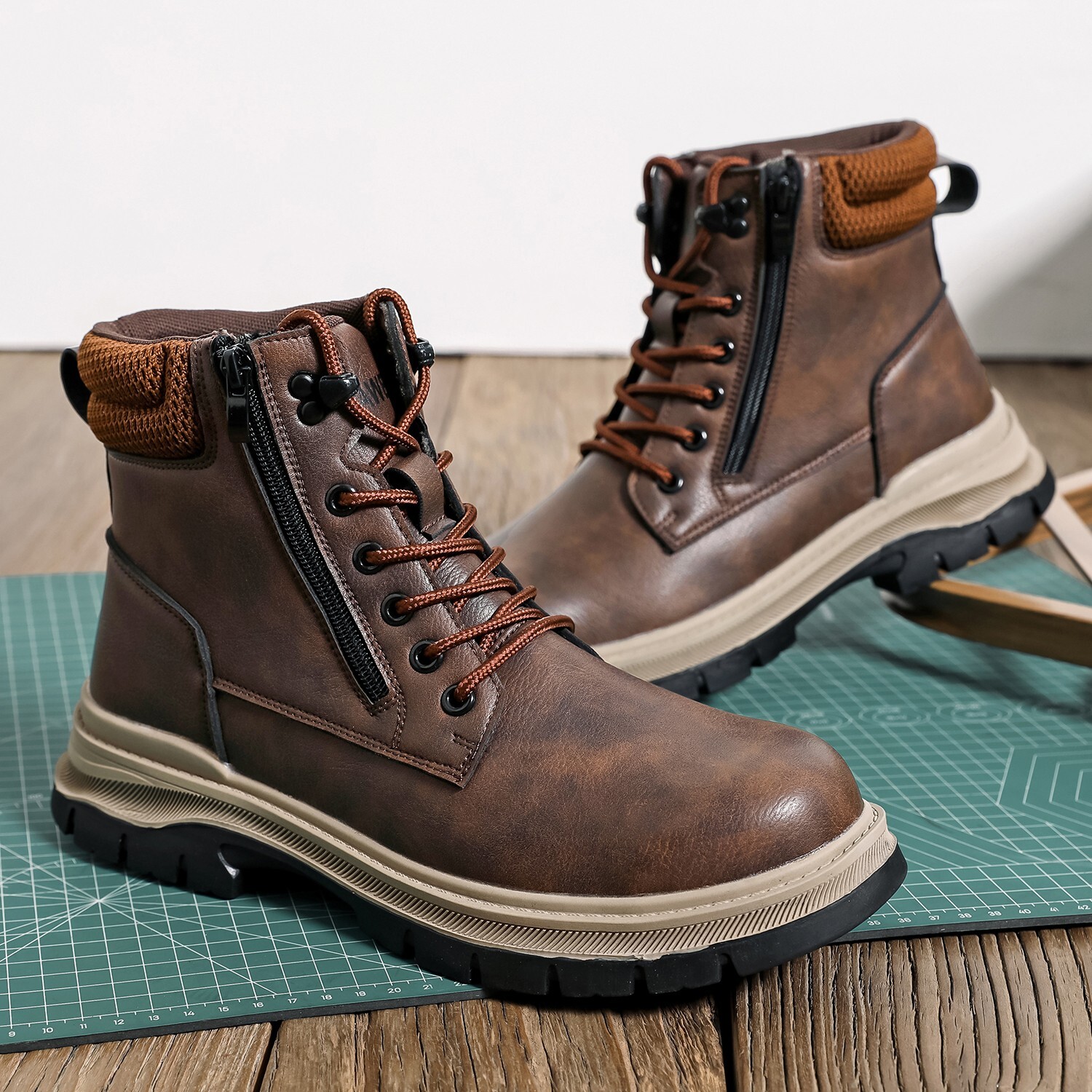 Waterproof Men’s Safety Work Boots Steel Toe Shoes Anti-Puncture work shoes