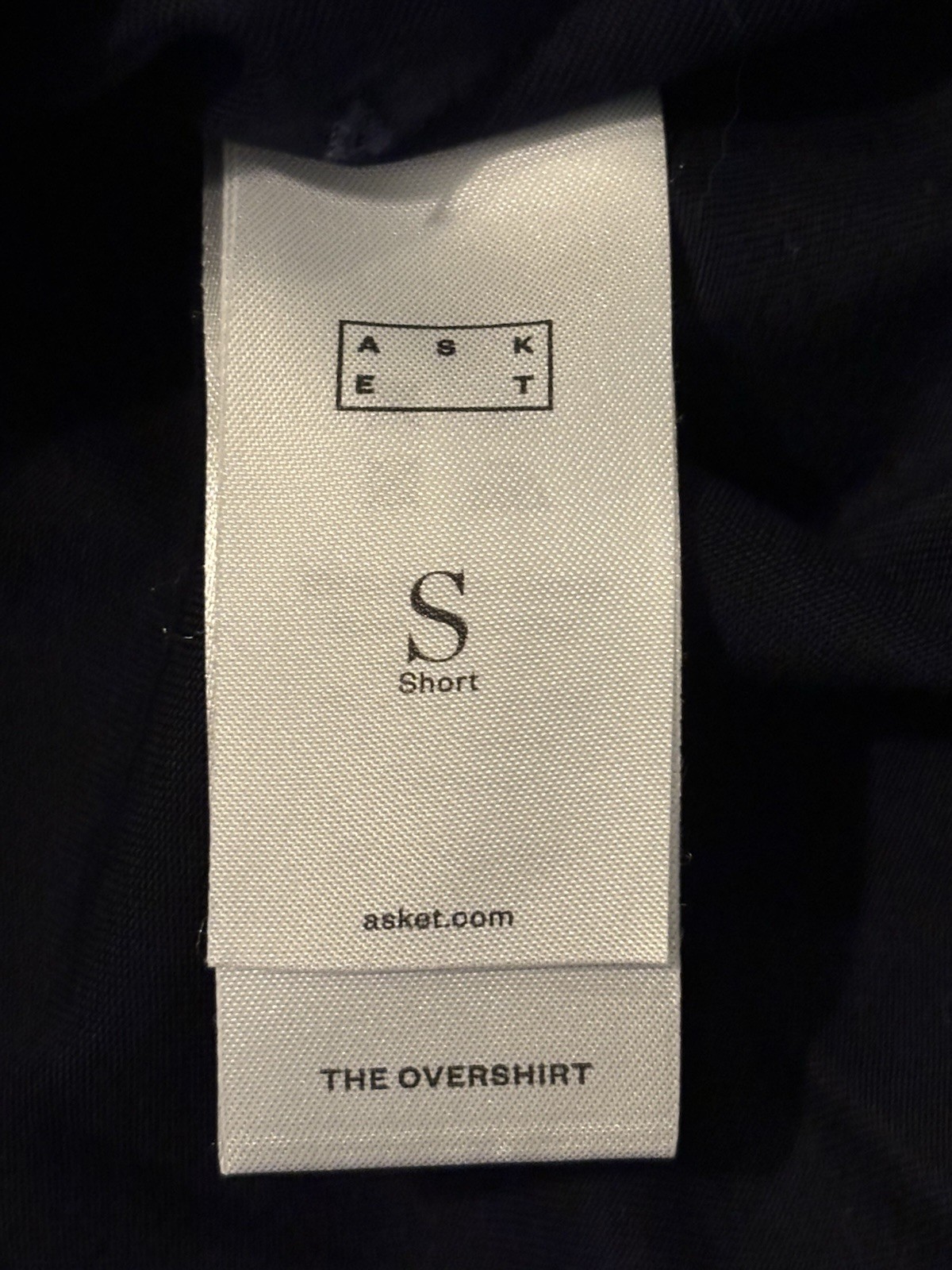 Asket, The Overshirt, Men’s Size Small Short Blue 100% Organic Cotton