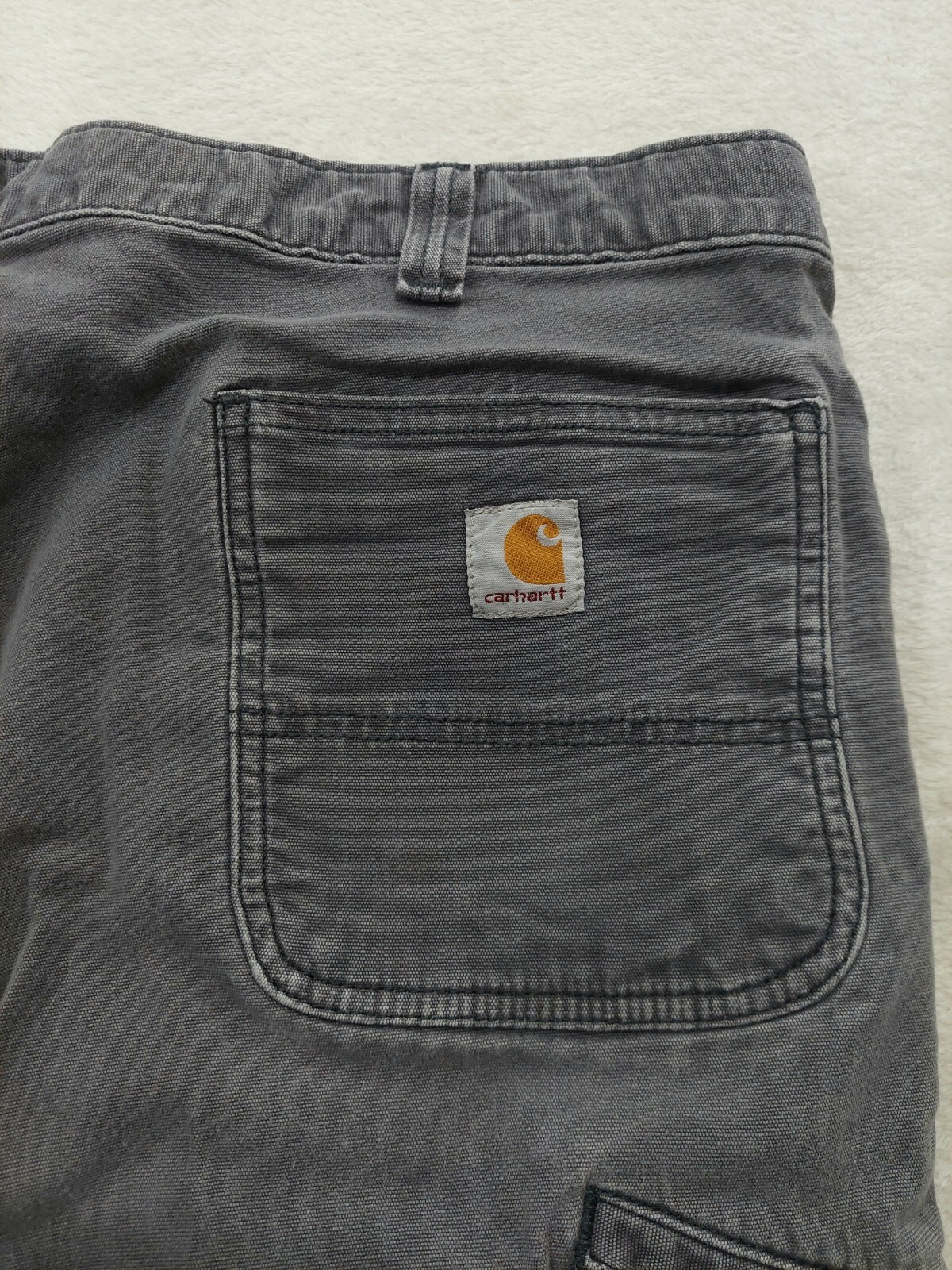 Carhartt Workwear Gray Double Knee Mens Pants Relaxed Fit 42×32 102802-029
