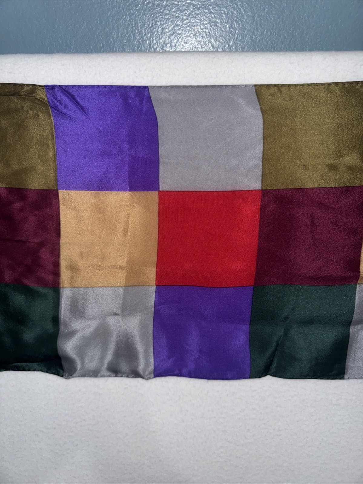 Vintage Baar & Beards All Silk Scarf Patchwork Rectangle Long