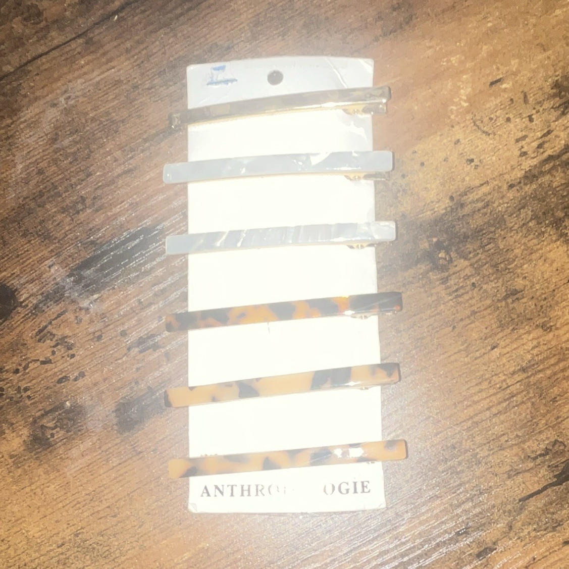 Anthropologie Tortoise Shell Multicolor Barrette Hair Clip Set, Women’s