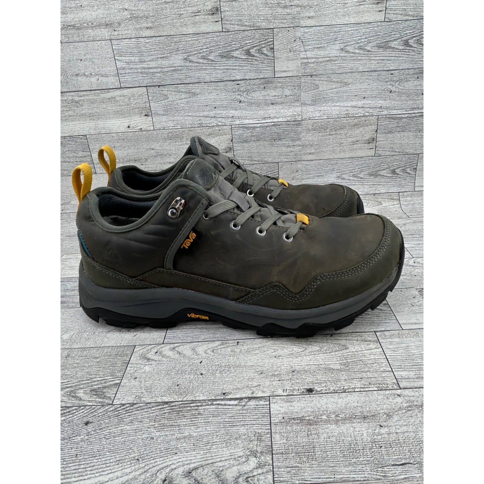 Teva Riva RP Men Waterproof Hiking Shoes Dark Olive Vibram 1123771 Size 10.5