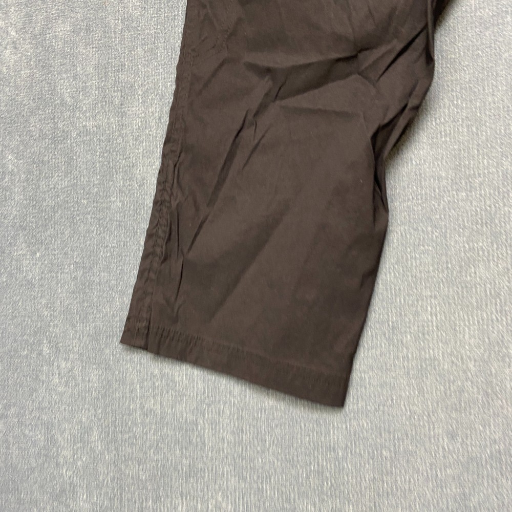 Eddie Bauer Rainier Capri Pants Womens 12 Brown Logo Utility Pockets Mid Rise