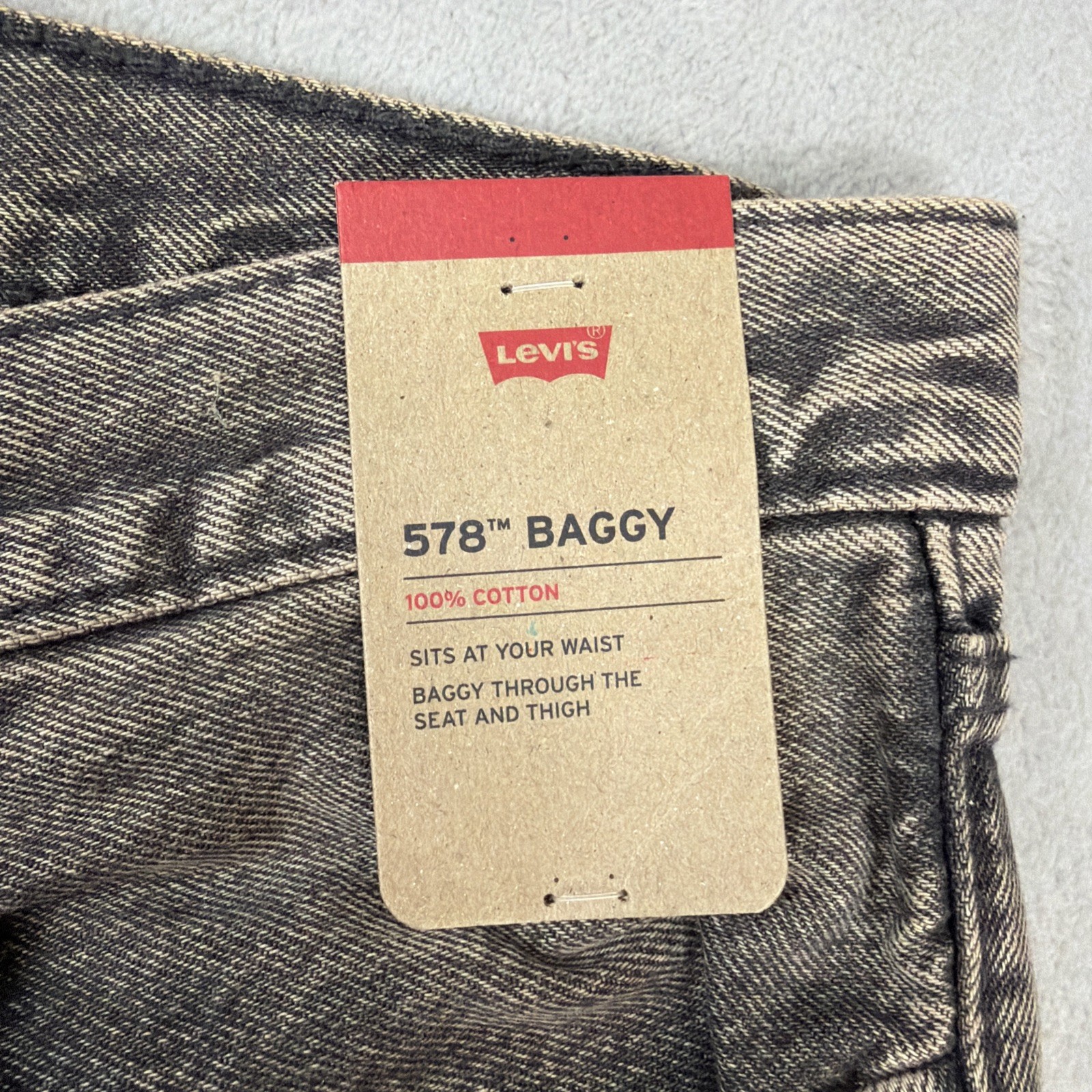 Levi’s 578 Baggy Denim Jeans Men’s Size 33×30 Gray Cotton Y2K