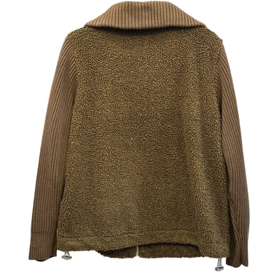 Varley Ardley Zip Through Mixed Media Green Jacket L