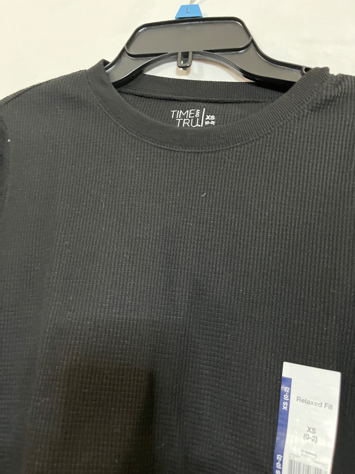 Time and Tru Women’s Thermal Tee Long Sleeves Many sizes Black New