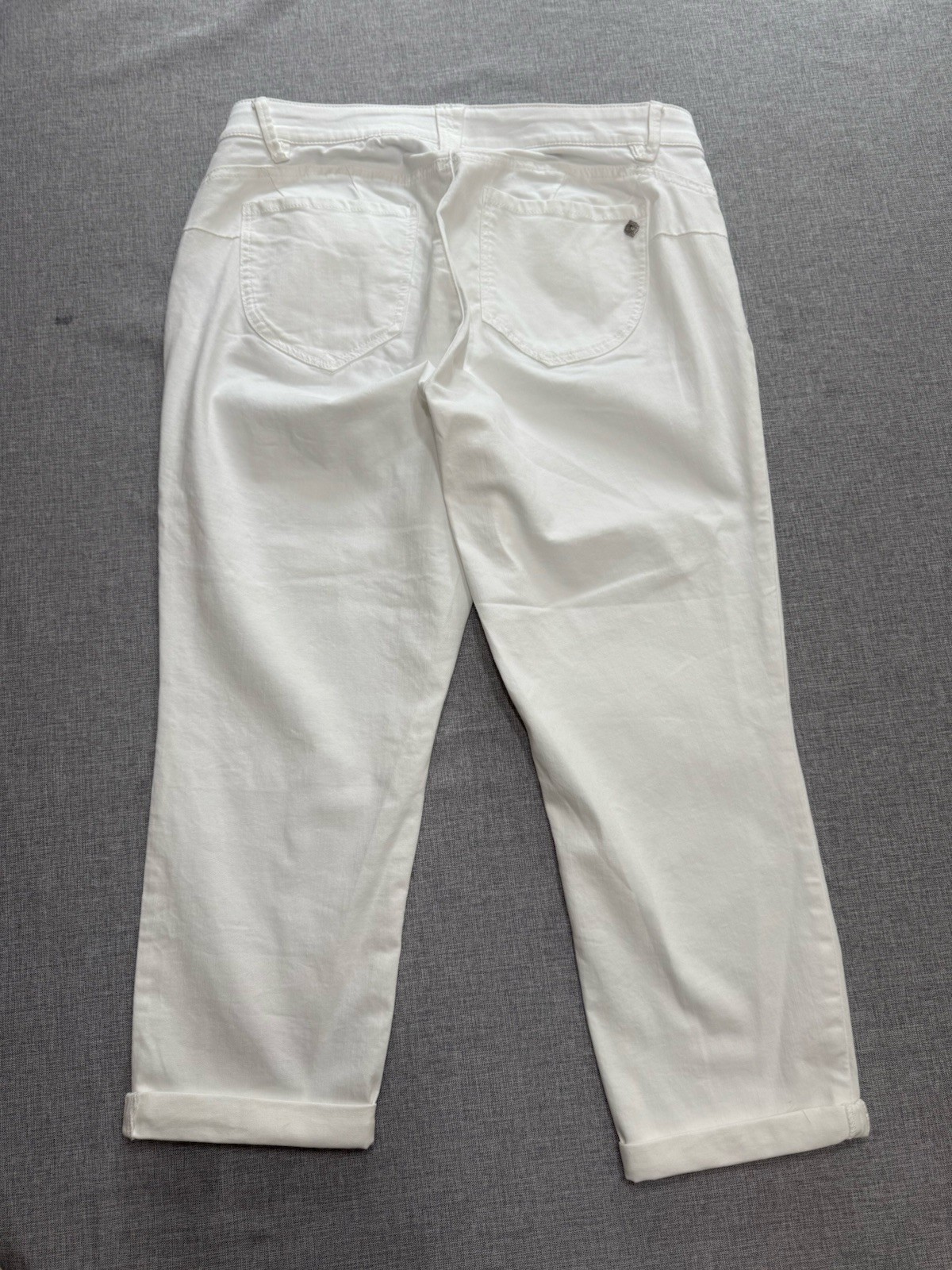 Democracy Ab Solution Optic White Ankle Skimmer 18W Cropped Jeans Stretch Denim