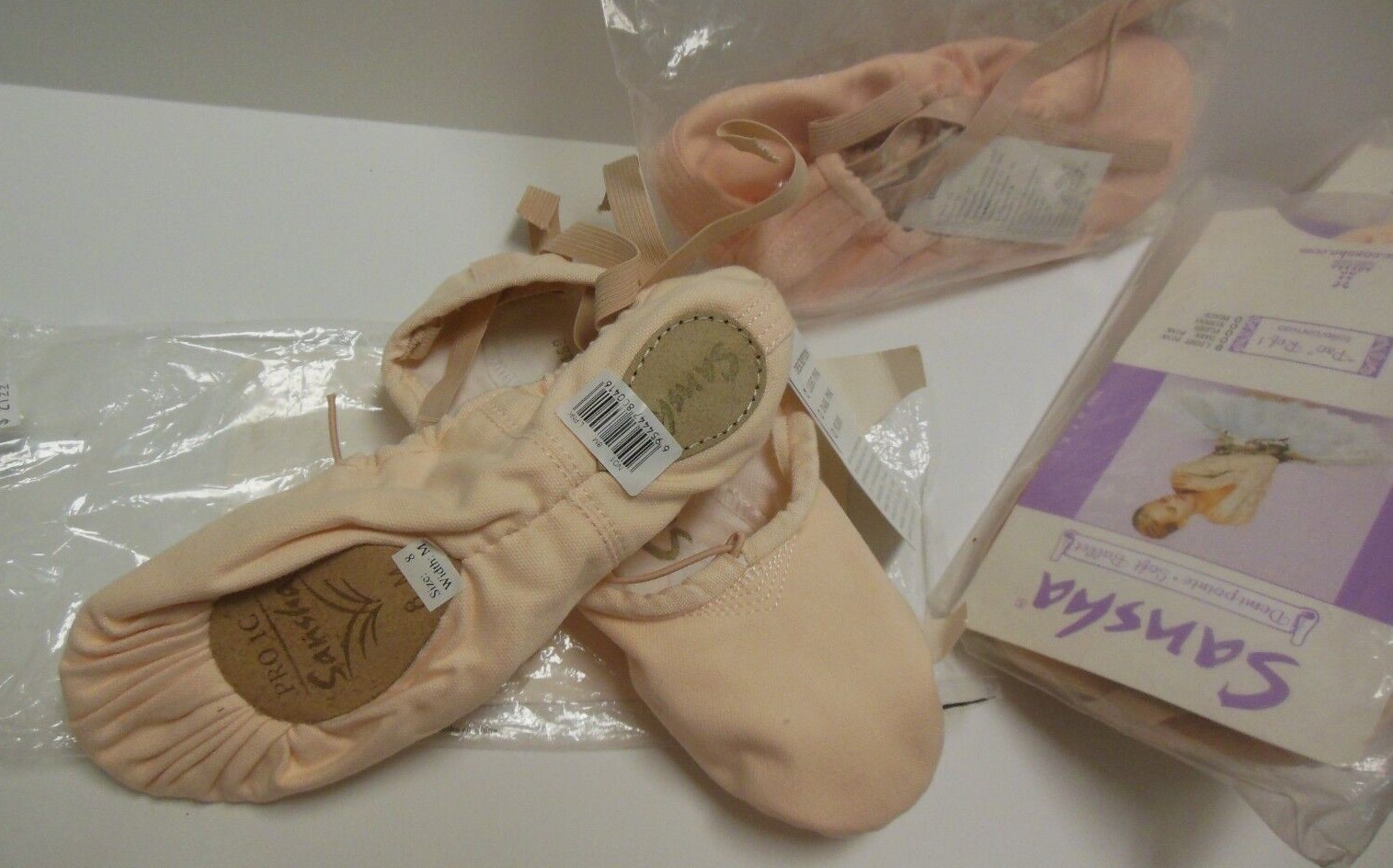 Canvas Ballet shoe Original Canvas split sole light pink Sansha Pro 1C