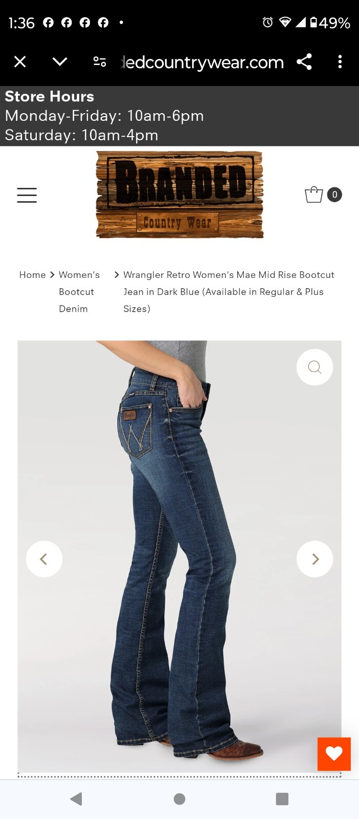 NWT Wrangler Retro Rae Mid-rise Jeans