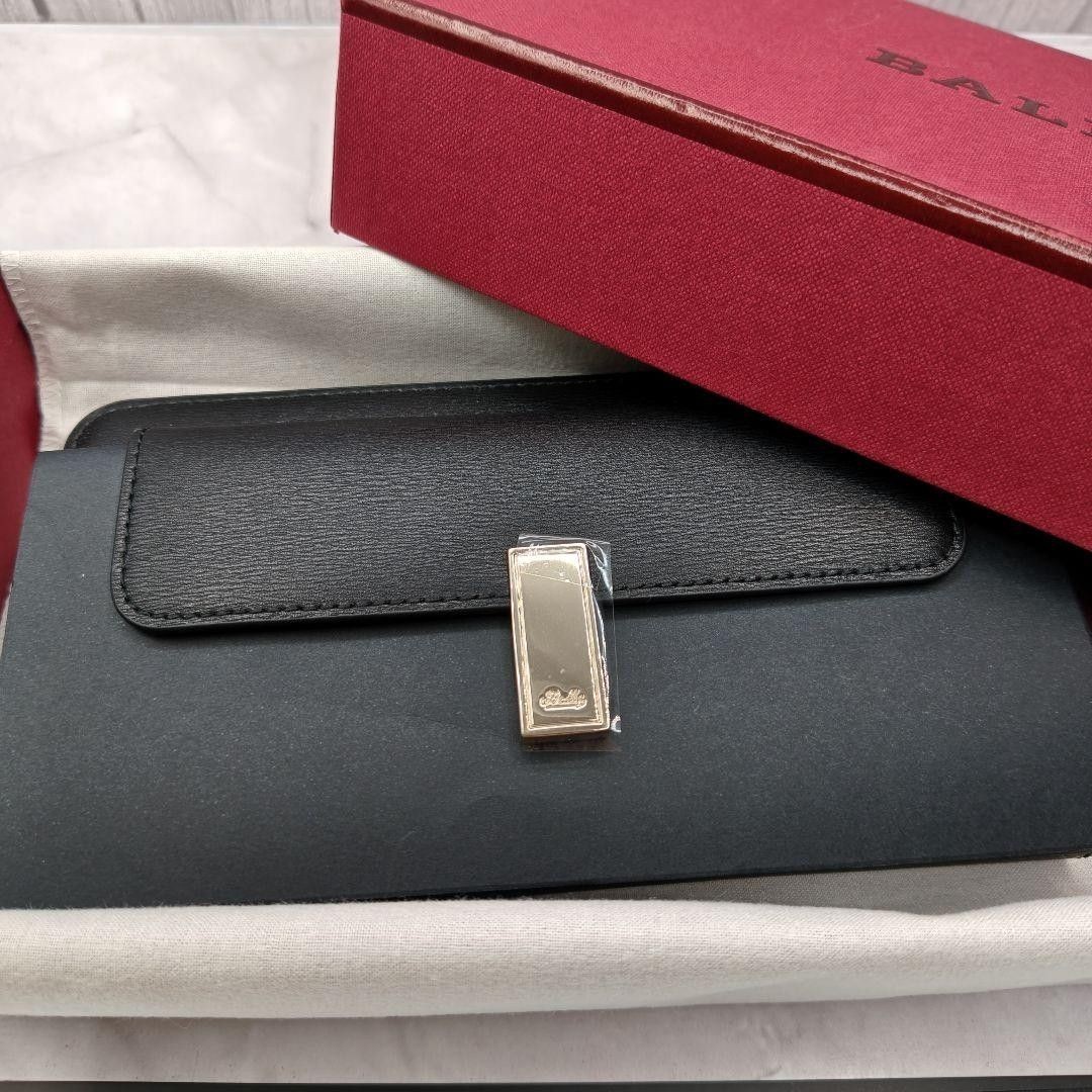 BALLY Bally Round Zip Long Wallet Black Rare