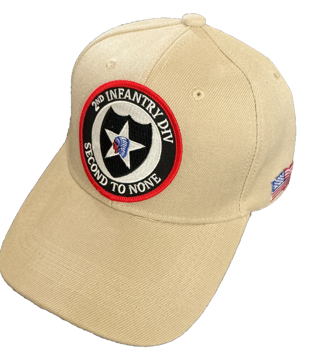 U.S. ARMY – 2ND INFANTRY DIVISION SECOND TO NONE Military Ball Cap – Beige