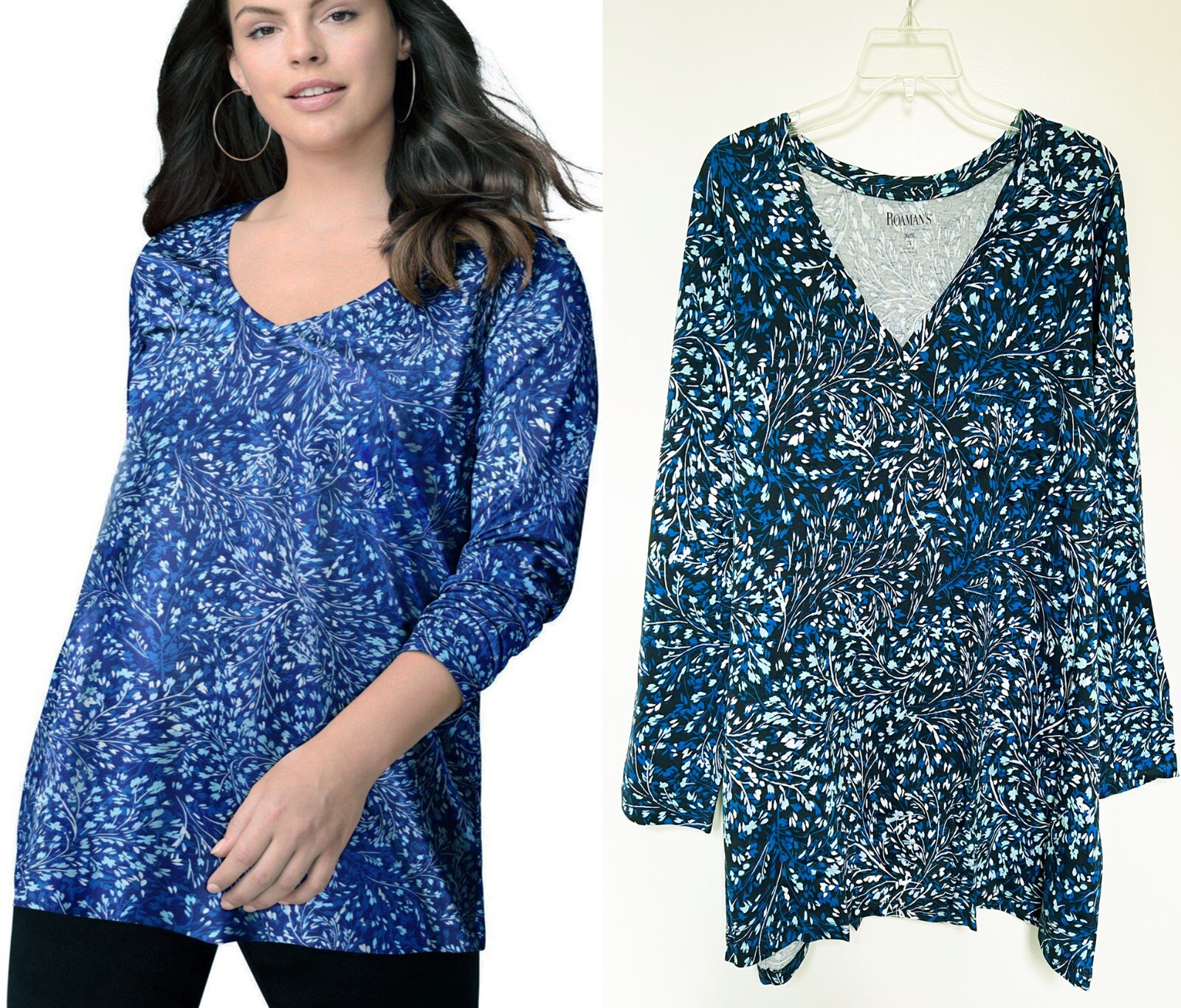 Womens Plus Size 26/28 30/32 To 38/40 3X 4X 5X COTTON Tunic Top Length 31″ & 33″