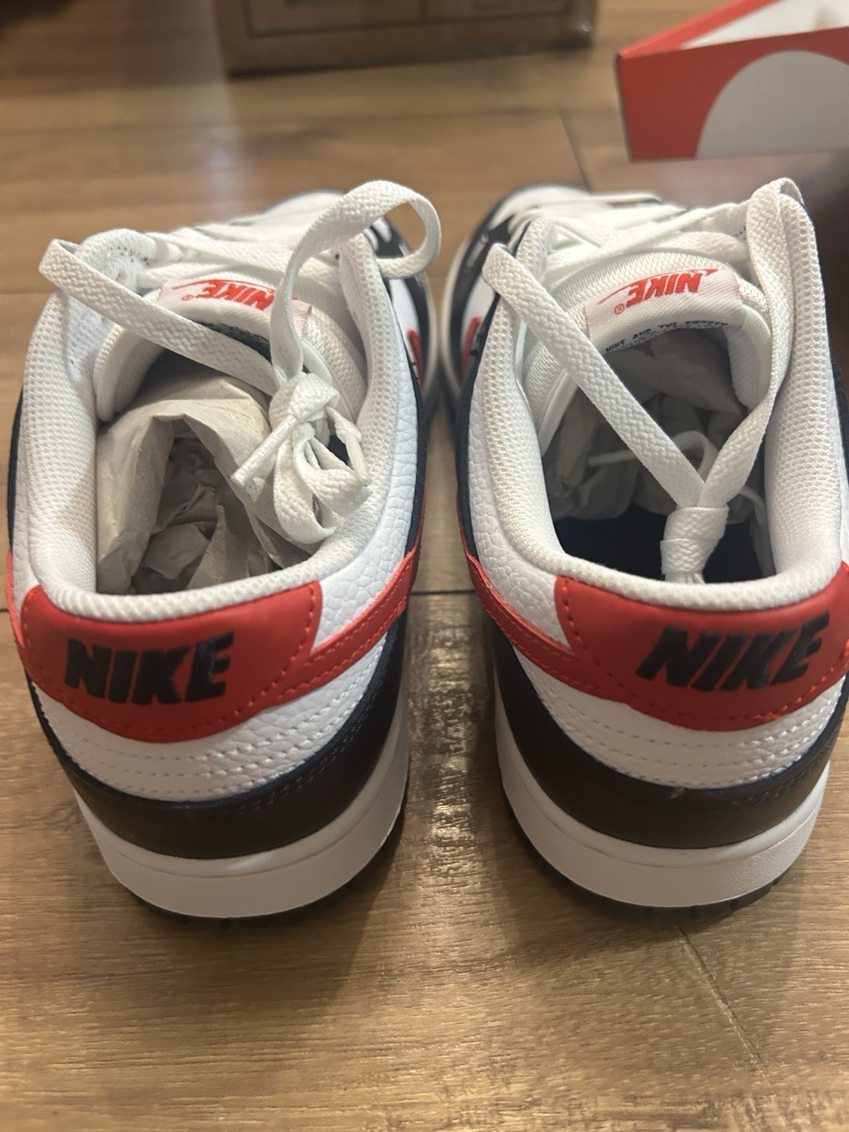Nike Dunk Low Black White Red Size 11.5