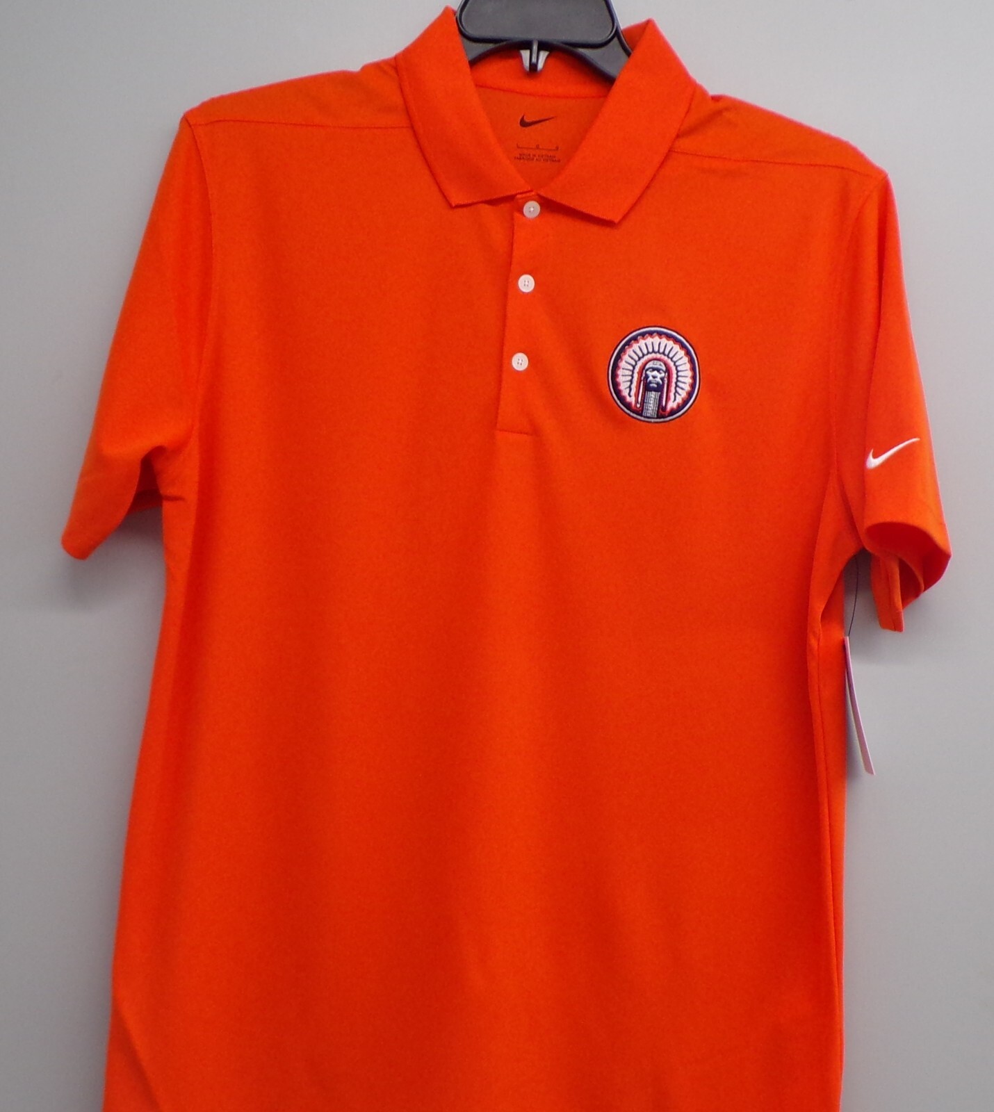 Nike Golf Univ Of Illinois Chief Illiniwek Banned Logo Mens Polo XS-4XL, LT-4XLT