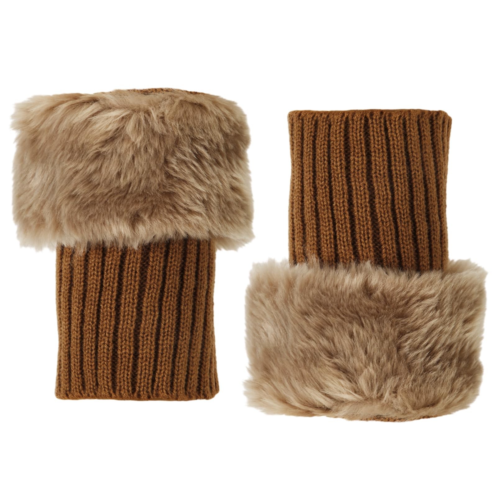 PEUTIER Fluffy Leg Warmers, 7 inch as shown in the detail picture, Khaki