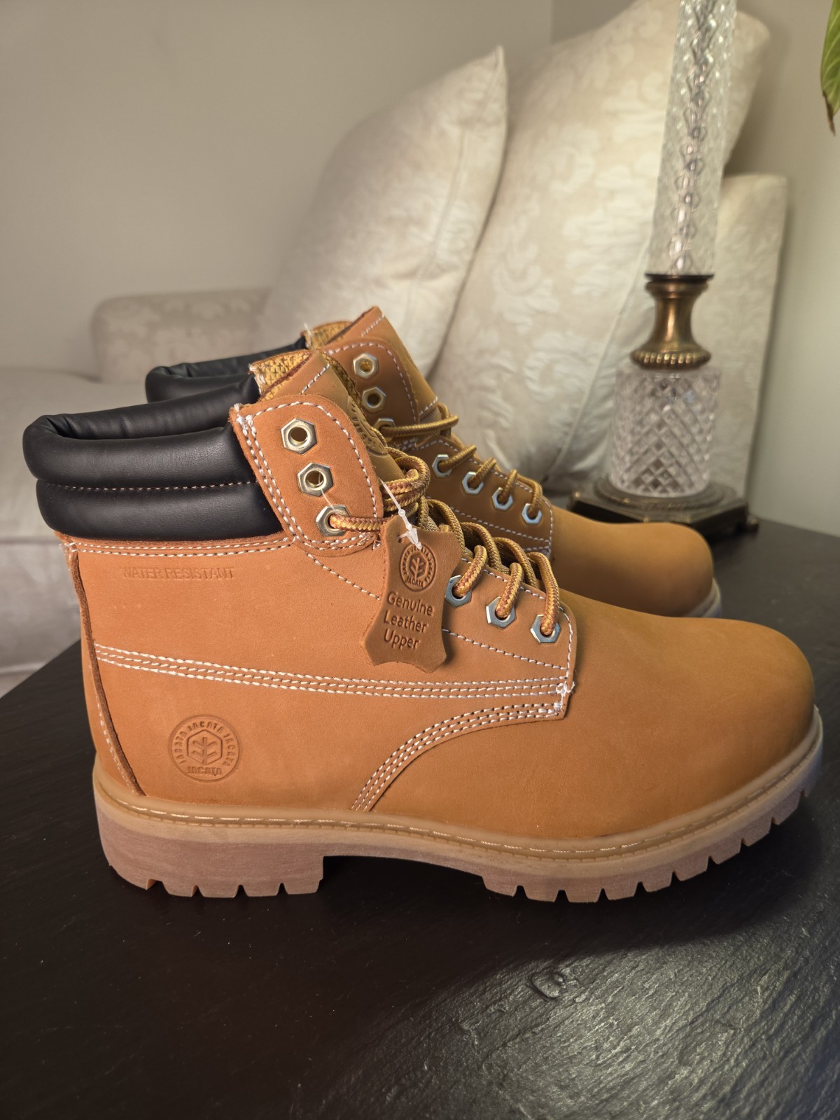 Jacata Men’s Work Boots Oil Resistant Waterproof Leather 8601 Sz 9W NEW! $68