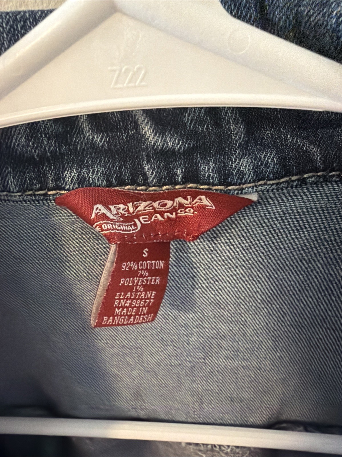 Arizona Jeans Co. Cropped Denim Jacket Size Small