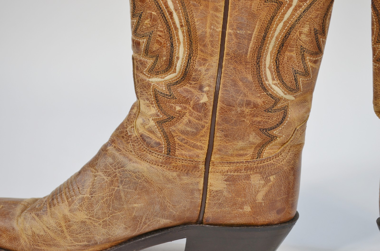 Lucchese Cassidy M4999 Women Western Boots Mad Dog Leather Snip Toe 8.5 B