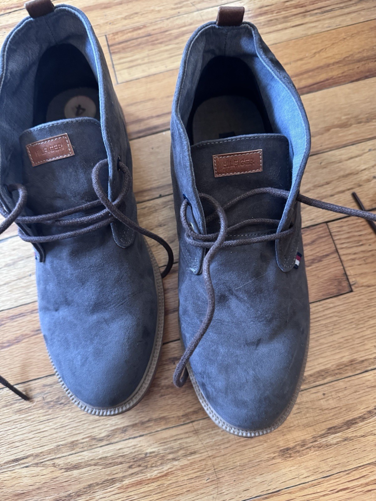 Tommy Hilfiger Michael Chukka Gray Boys Boots Size 4 Shoes Dress Casual