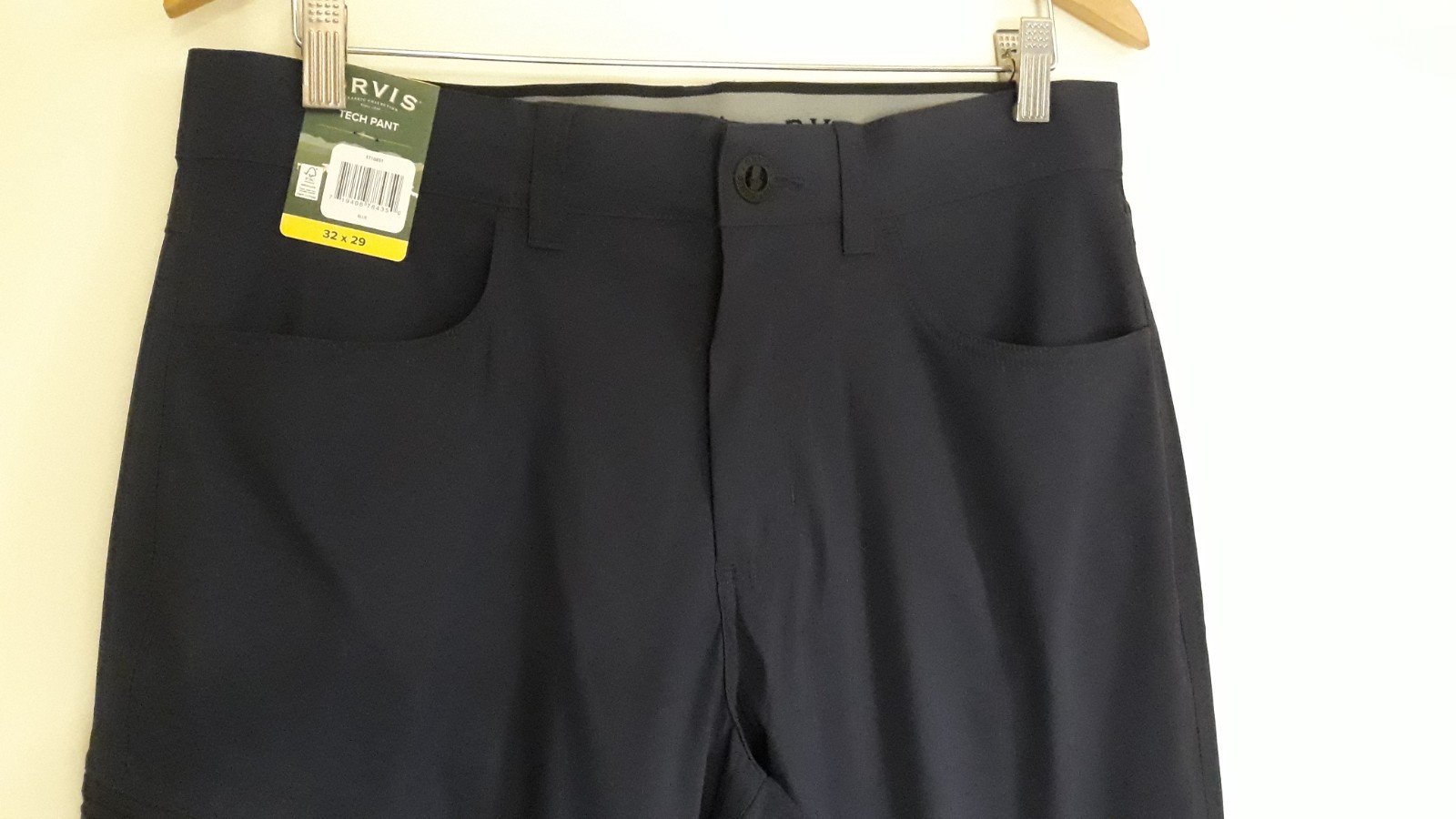 Orvis New Tech pants mens 32×29 blue nylon stretch