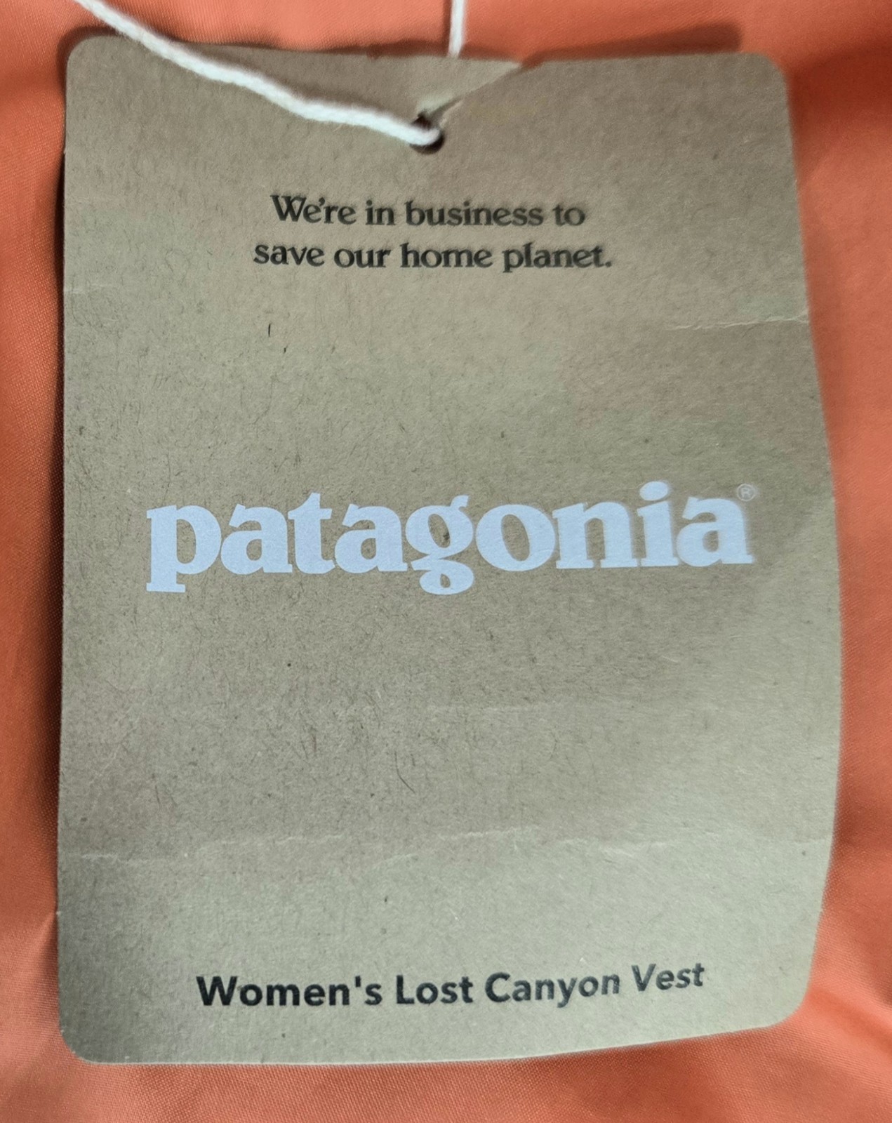 Patagonia Sienna Clay Lost Canyon Puffer Vest, Style 26875 SP24, Wmn’s Sz M, NWT