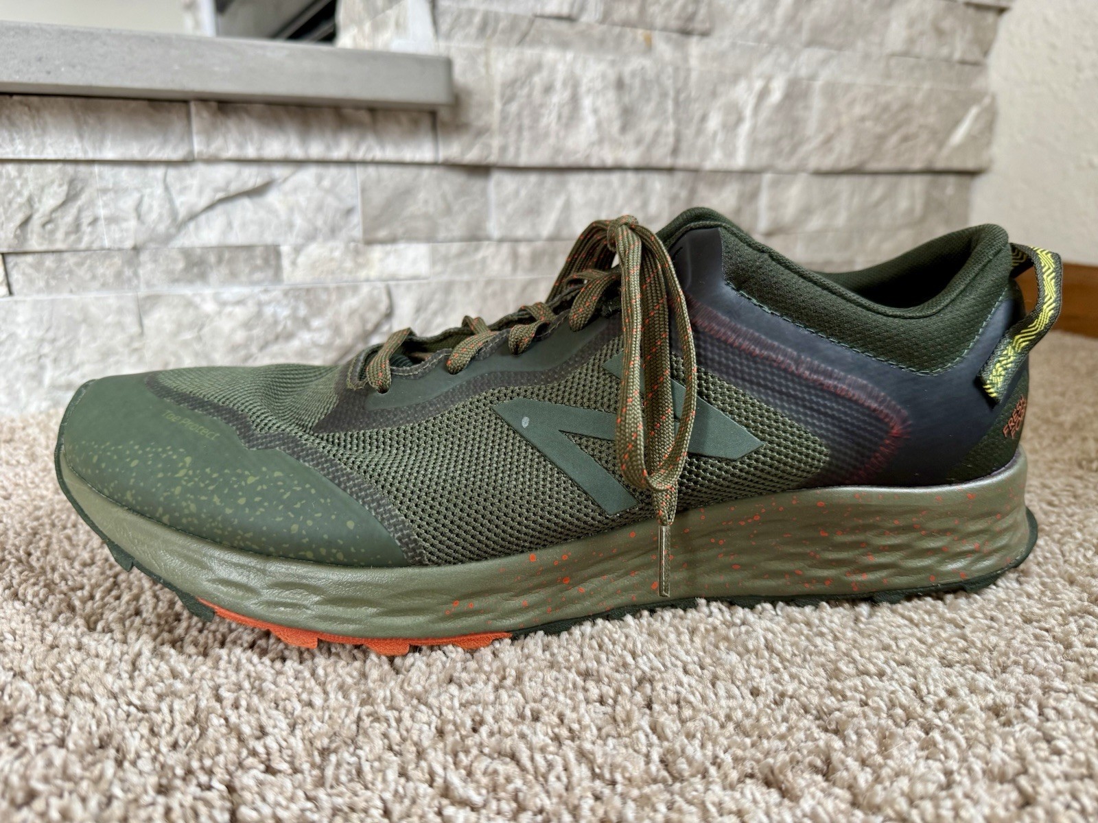 Men’s New Balance Hiking Trail Shoes Sneakers Green Size 15 4E Fresh Foam ARISHI