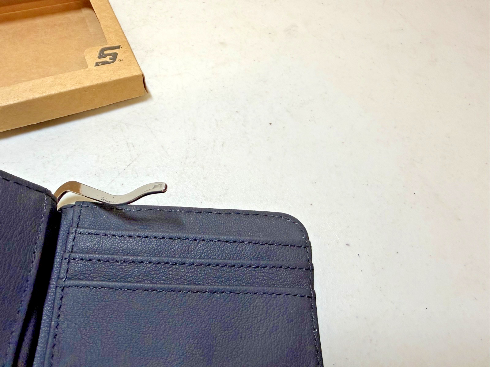 Snap On Tools Black Wrench Logo Leather Bifold Wallet w/ Money Clip New