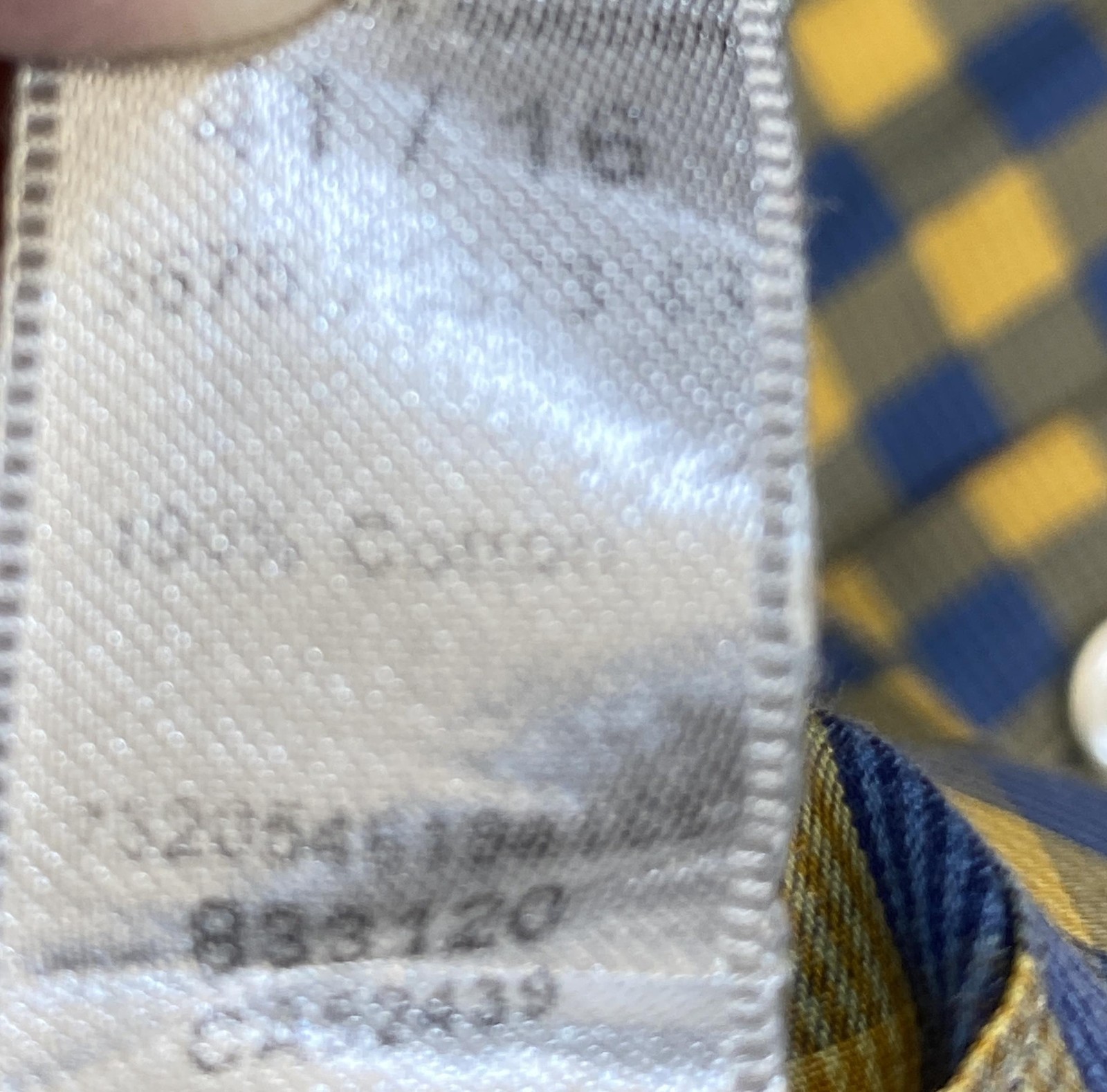 Eton Shirt Mens 16 41 Yellow Blue Gingham Slim Fit Dress 24.5 in Sleeve Cotton