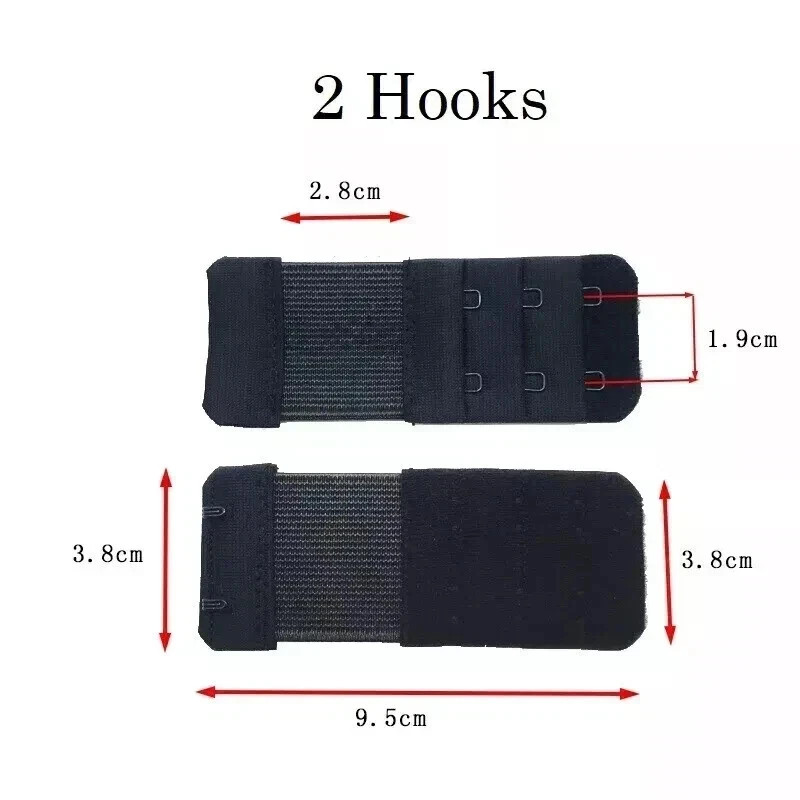 3ROW 2,3,4 Hook Bra Extender Extension Bra Strap Strapless Underwear Maternity