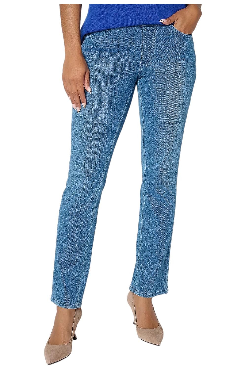 Belle by Kim Gravel Women’s Straight-Leg BelleCurve Jean Medium Wash