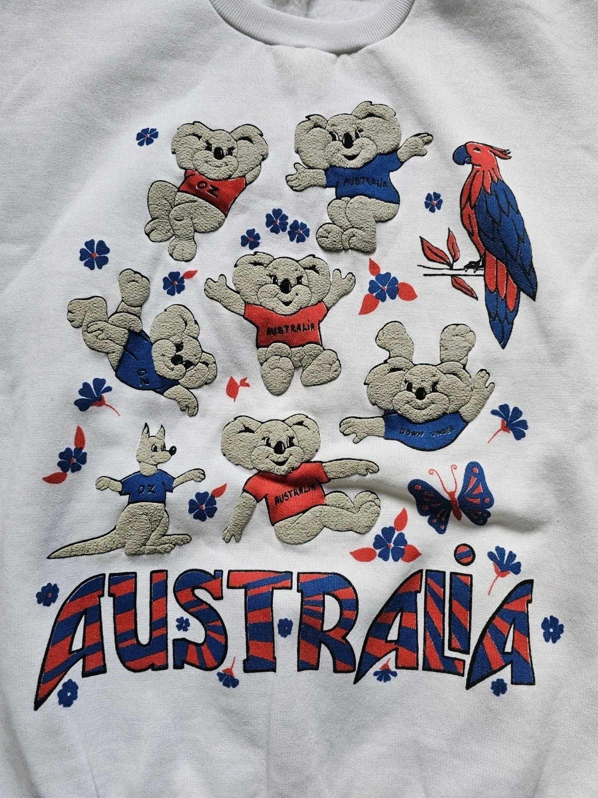 Vintage Koli Sport Australia Koala White Sweater Women’s Size Large