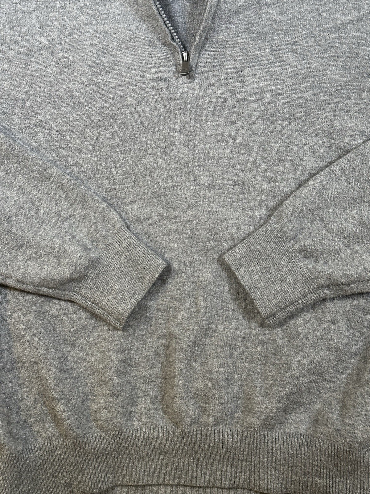 Faherty 1/4 Zip Pullover Sweatshirt Mens M Grey Casual Soft Cotton Nylon Poly