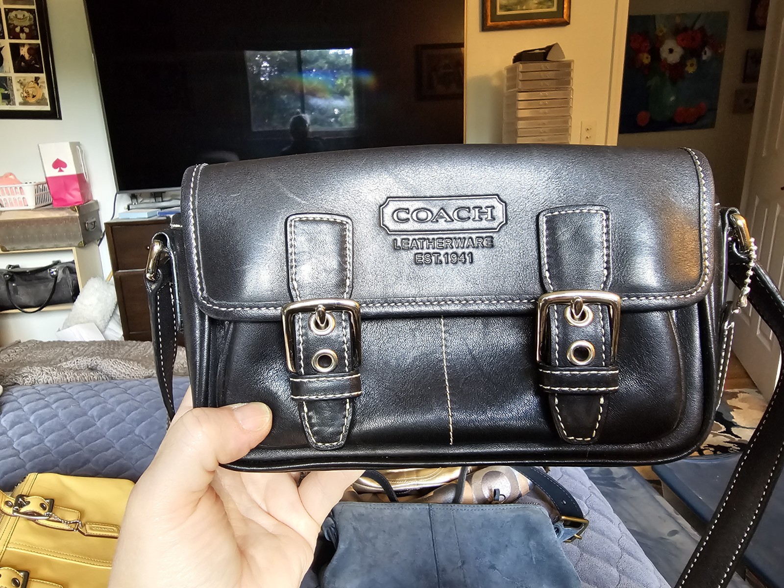Black Coach Bleeker Crossbody 2000s Y2K